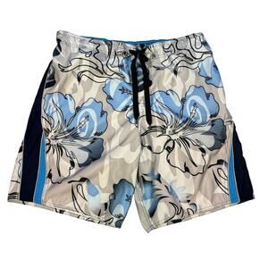y2k 2000s Joe Boxer hawaii floral style swim boardshorts large surfwear beach